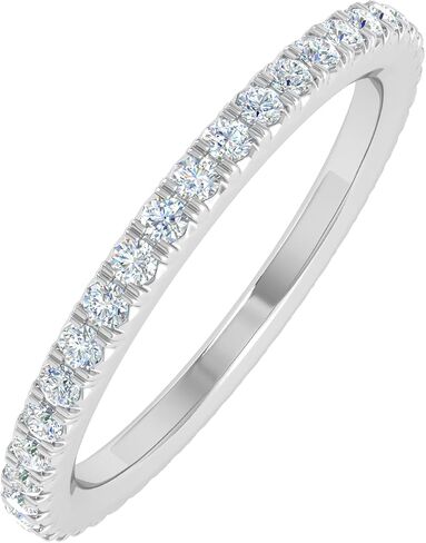 FINEROCK 1/2 Carat Prong Set Diamond Ladies Eternity Ring in 14K Gold (I1-I2 Clarity) in Saudi Arabia