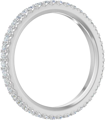 FINEROCK 1/2 Carat Prong Set Diamond Ladies Eternity Ring in 14K Gold (I1-I2 Clarity) in Saudi Arabia