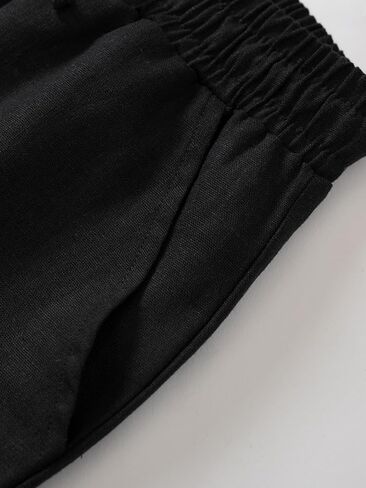 Latuza Women's Petite Length Linen Pants Wide Leg Lounge Pants in Saudi Arabia