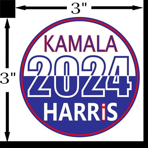ملصق كامالا هاريس للرئيس - ملصق الانتخابات الرئاسية لعام 2024 مقاس 3 × 3 بوصات | الأول ولكن ليس الأخير - تصويت أمريكا للبيت الأبيض للفوز السياسي للسيارة بايدن هاريس أفضل من المغناطيس in Kuwait