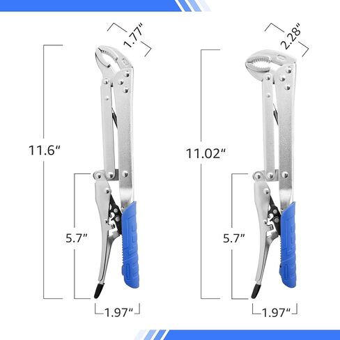 Extended Pliers Sets 12", Auto-adjustable Long Reach Locking Nose Pliers with Non-Slip Handles, (45 Degree Corner And 90 Degree Corner), 2pcs in Saudi Arabia