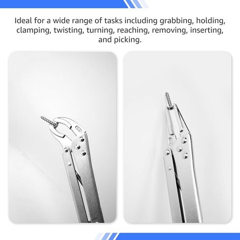 Extended Pliers Sets 12", Auto-adjustable Long Reach Locking Nose Pliers with Non-Slip Handles, (45 Degree Corner And 90 Degree Corner), 2pcs in Saudi Arabia