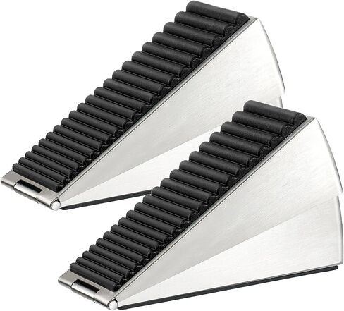 2-Pack Heavy-Duty Door Stopper, Adjustable Height, Non-Slip Door Wedge, Durable Stainless Steel & Waterproof, Ideal for Metal Doors, Warehouses, Homes & Businesses in Saudi Arabia