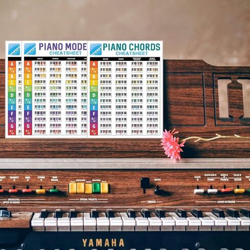 ملصق iVIDEOSONGS لأوتار البيانو (24 بوصة × 36 بوصة) و3 مخططات للأوتار والمقاييس والأوضاع (8.5 بوصة × 11 بوصة) • مخططات جدارية موسيقية للمعلمين والطلاب • تتضمن 150 برنامجًا تعليميًا مجانيًا للموسيقى in Kuwait