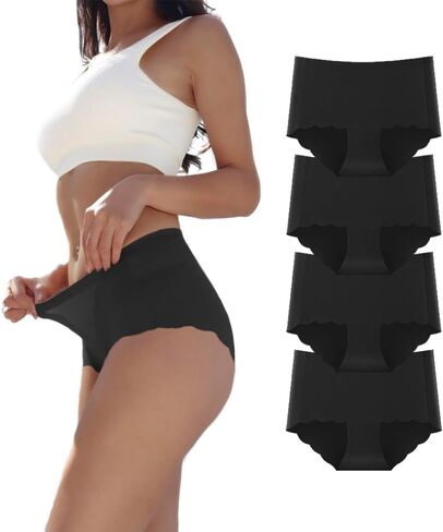 Seamless Underwear for Women No Show Panties High Waist Hipster Invisible Soft Moisture Wicking Ladie Underwear Pack in Saudi Arabia