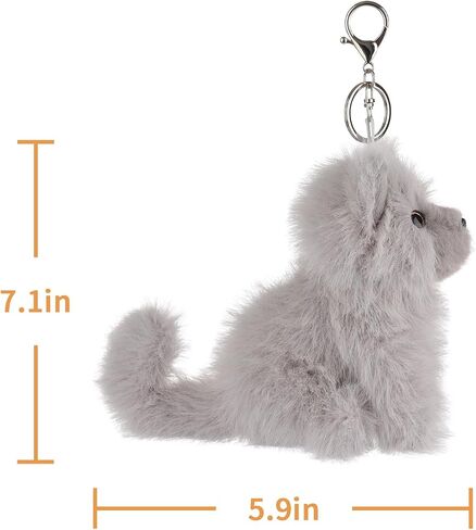 Apricot Lamb Cat Cute Keychain, Soft Stuffed Plush Keychain Toys for Kids' Backpack Purse in Saudi Arabia