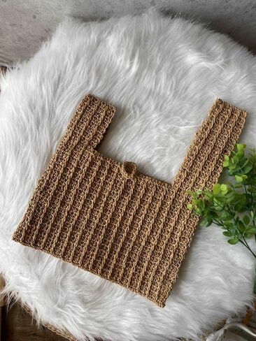 The Raffia Knot Bag, Raffia Wristlet, Crochet Summer Wrist Bag, Vacation Handbag, Crochet Raffia Handbag, Beach Handbag, Crochet Knot Bag, Beige in Saudi Arabia