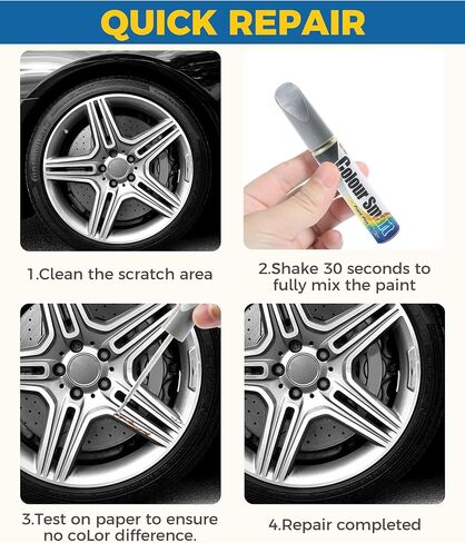 طلاء لمسات نهائية للسيارات، طلاء حافة، طلاء عجلات ملحقات السيارة، طلاء لمس تلقائي، قلم إزالة خدوش السيارة، إصلاح خدوش حافة السيارة، طلاء حافة السيارة، طلاء حافة لإصلاح عجلة السيارة (فضي) in Saudi Arabia
