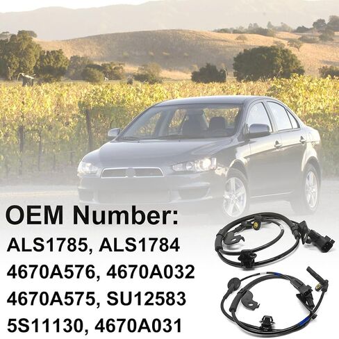 ABS Wheel Speed Sensor Front Left/Right Fit for Mitsubishi Lancer 2008-2015, ABS Speed Sensor Compatible with Mitsubishi Outlander 2007-2014, Mitsubishi Outlander Sport 11-12 Replace OE ALS1784 2pcs in Saudi Arabia