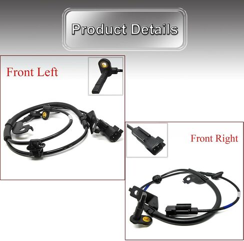 ABS Wheel Speed Sensor Front Left/Right Fit for Mitsubishi Lancer 2008-2015, ABS Speed Sensor Compatible with Mitsubishi Outlander 2007-2014, Mitsubishi Outlander Sport 11-12 Replace OE ALS1784 2pcs in Saudi Arabia