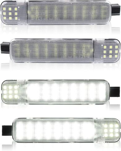 LED Door Interior Lights Door Panel Courtesy Warning Light Lamp Kit Compatible with Silverado/Sierra C/K 1500 2500 3500 Avalanche Yukon Suburban Cadillac Hum-mer H2 Tahoe (Red and White, 2pcs) in Saudi Arabia
