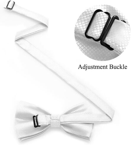 MAGE MALE Men’s Classic Solid Pre-tied Bow Tie for Wedding,Formal Tuxedo Adjustable Neck Bowtie in Kuwait