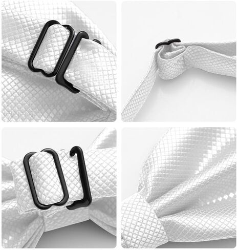 MAGE MALE Men’s Classic Solid Pre-tied Bow Tie for Wedding,Formal Tuxedo Adjustable Neck Bowtie in Kuwait