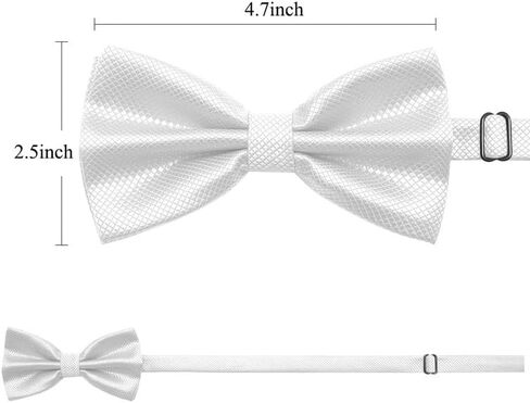 MAGE MALE Men’s Classic Solid Pre-tied Bow Tie for Wedding,Formal Tuxedo Adjustable Neck Bowtie in Kuwait