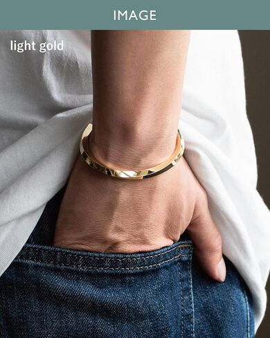 TAVARAT] Cuff Bracelet for men bangle brass twisted Tps-175 in Saudi Arabia