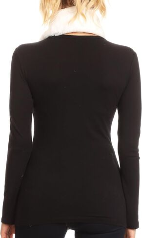 Sakkas Malen Long Rectangle Faux Fur Warm Soft Furry Wrap Around Loophole Scarf in Kuwait