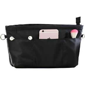 حشوة منظم المحفظة من Lckaey لمنظم المحفظة Neverfull gm mm رشيقة مساءً أثناء التنقل 3055black-XS