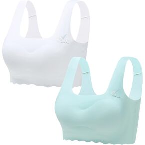 Happy Cherry Girls Seamless Stretch Bra Ultra Comfort Soft, Invisible Dig-Free Teen Bras with Removable Padding