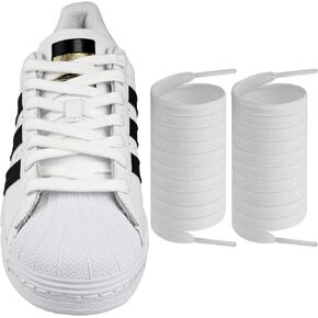 أربطة أحذية مسطحة من Endoto لنجوم Adidas Superstars، أربطة بديلة للأحذية الرياضية