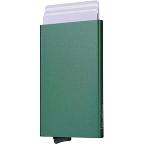 Metal Case Pop Up Wallets For Men and Women, Slim Minimalist RFID Blocking Credit Card Holder