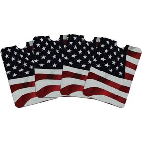 GRAPHICS & MORE US American Flag Stars and Stripes Waving United States USA Credit Card RFID Blocker Holder Protector Wallet Purse Sleeves Set of 4