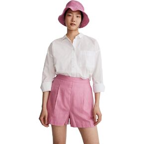 شورت Madewell النسائي النظيف سهل الارتداء من القطن والكتان in Saudi Arabia