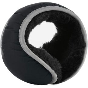 uxcell Unisex Winter Outdoor Behind Hair Foldable Faux Fur Fleece Earmuffs