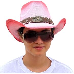 قبعة رعاة البقر من القش للرجال قبعات راعية البقر للنساء قبعة الشمس Sombreros Vagueros لهجات غربية كلاسيكية