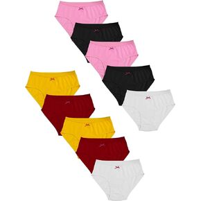 DChica Cotton Panties for Girls, Hipster Underwear for Teenagers, Everyday Wear Soft & Comfortable Brief - Pack of 10