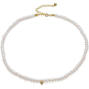 2-3mm Freshwater Cultured Tiny Pearl Choker Necklace Small Seed Rice Shape Natural Pearl Necklace
