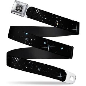 Buckle-Down Seatbelt Belt - Shining Stars Black/White - 1.0" Wide - 20-36 Inches in Length