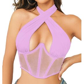 CIUCIMIA Womens Crop Tops Halter Tops Tube Tops Halter Bra for Women Cute Tops for Teens Y2K Tops Trendy Tops for Women 2023