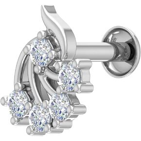 FINEROCK 0.15 Carat Diamond Nose Pin in 18K Gold