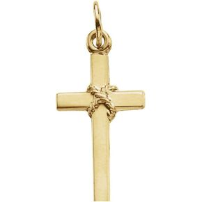 Sonia Jewels 16x9.5mm Cross Crucifix Charm Pendant (16mm x 9.5mm)