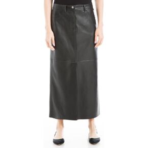Max Studio Women's Faux Leatherette Long Skirt