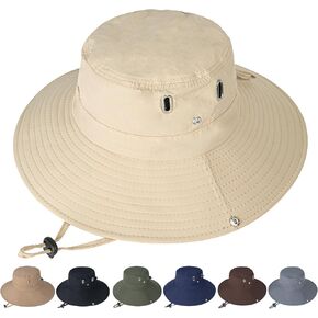 Rosoz Sun Hats for Men Women Wide Brim Boonie Hat UPF 50+ Bucket Hats Hiking Fishing Outdoor Summer Safari UV Protection Hat
