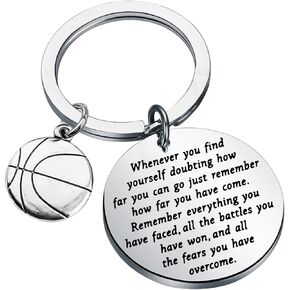 Lywjyb Birdgot Basketball Player Gift Basketball Lover Keychain Jewelry Inspirational Gifts