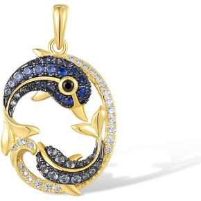 Santuzza 925 Sterling Silver Ocean Series Cubic Zirconia Pendant for Women
