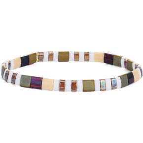 KELITCH Tila Beaded Stretch Bracelets Women Strand Bangle Handmade Charm Cuff Link Bracelet Summer Fashion Jewelry