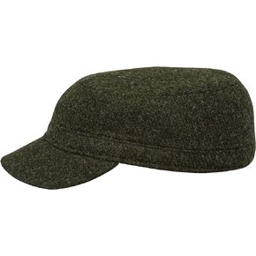 Sterkowski Big Pike Cap | 100% Harris Tweed Baseball Cap | Warm Winter Patrol Cap with Quilted Lining
