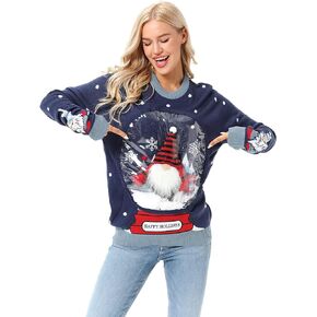 Women's Ugly Christmas Sweater for Adult Unisex Men Xmas Pullover for Party Festive