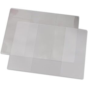 MAHAVIMOKSA Plastic Passport Holder Protector with Card Covers (Clear & Translucent - 6 Packs)