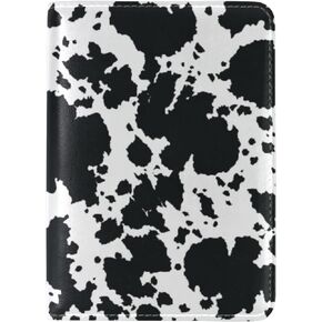 Cow Skin Animal Print Passport Holder, Passport Case Cover for Travel Business Trip