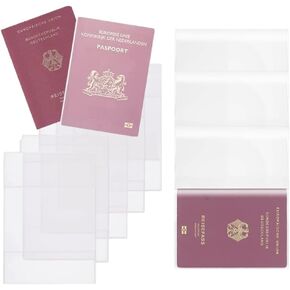 12 Pcs Transparent Passport Protective Covers, PVC Passport Protector Protective Passport Holders for Standard Size Passports Passport Card ID Cover,Travel Passport Bags