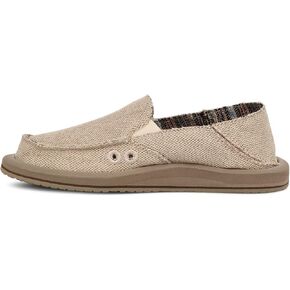 Sanuk Donna Hemp 2 Tone Womens Loafers - Slip On Memory Foam Shoes | Womens shoes, slip on shoes for women, womens slip-on loafers, two tone hemp upper, memory foam footbed in Kuwait