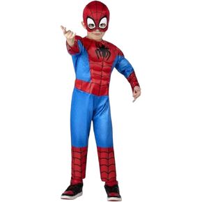 Jazwares SPIDEY SPIDER-MAN & His Amazing Friends TODDLER Halloween Costume with Padded Jumpsuit & Fabric Mask in Saudi Arabia