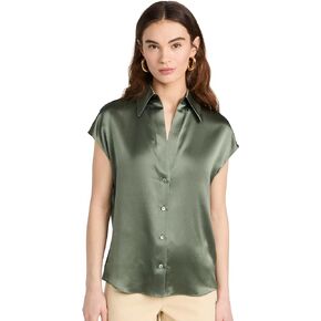 Vince Women's Cap Sleeve Ruched Back Blouse