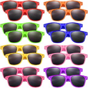 Morcheiong 8/16/32/48 Pack Kids Neon Color Sunglasses, Sunglasses Party Favor Goody Bag Fillers for Birthday Beach Pool Party in Kuwait