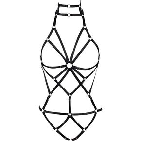 Body Harness Full For Women Garter Belts Set Harajuku Belt Halter Caged Bra Adjustable Strap for