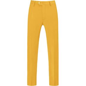 Lars Amadeus Men's Dress Pants Slim Fit Flat Front Chino Business Wedding Suit Pants